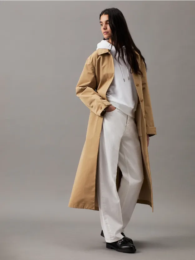 Bright White Cotton Blend Fleece Hoodie