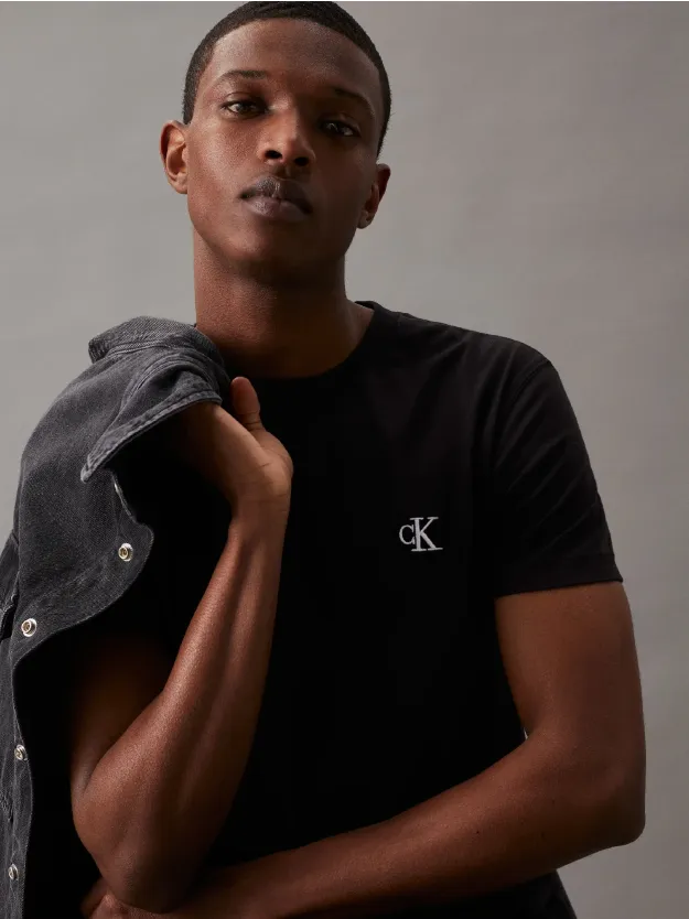 CK Black Slim Cotton T-Shirt