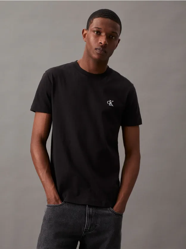 اسود تيشرت سليم من القطن