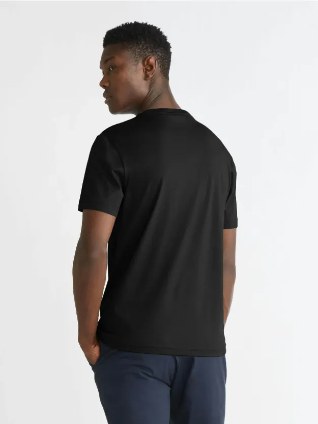  تيشرت من القطن مزين بشعار كلفن كلاين صغير