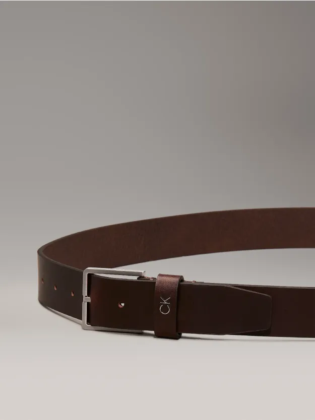 Dark Brown Leather Belt