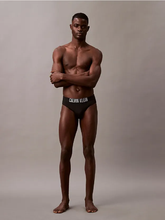 Pvh Black Logo Waistband Swim Briefs - Intense Power