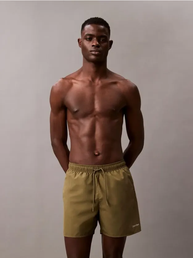 Dark Sapphire/Burnt Olive 2 Pack Medium Drawstring Swim Shorts