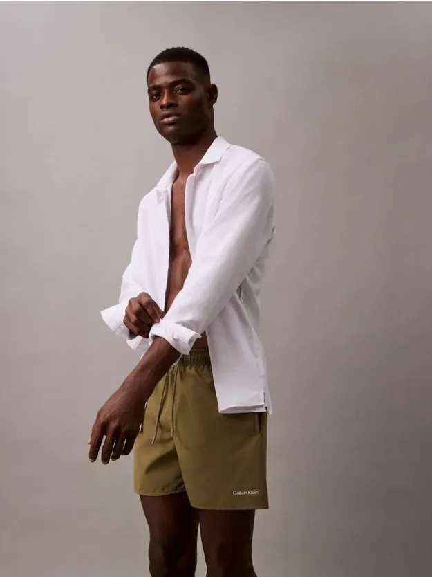 Dark Sapphire/Burnt Olive 2 Pack Medium Drawstring Swim Shorts