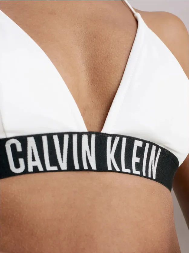 Pvh Classic White قطعة بيكيني علوية مثلثة الشكل - من مجموعة Intense Power