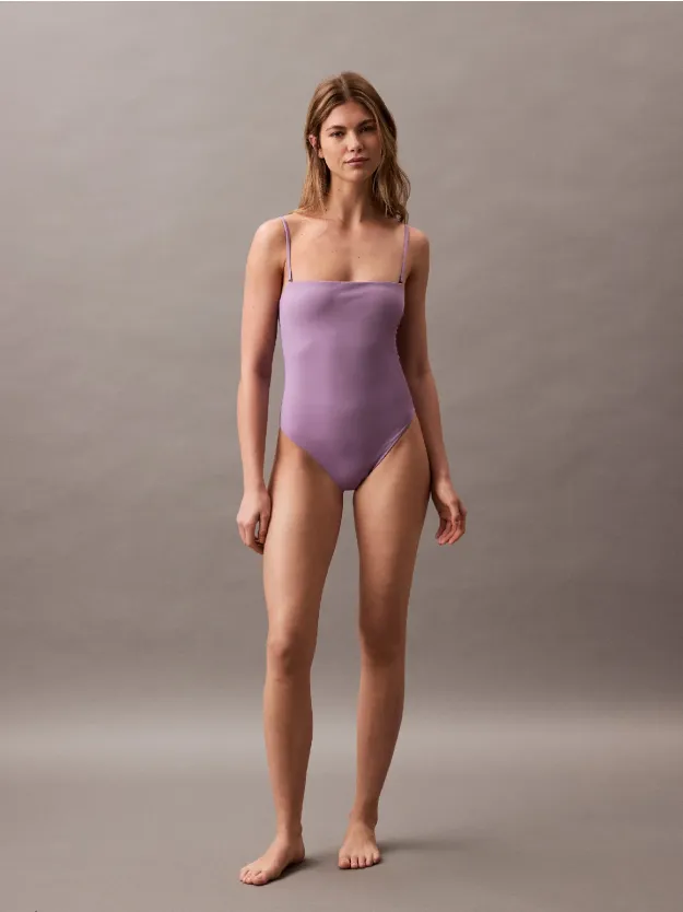 Lilac Quartz Bandeau Swimsuit - CK Essentials