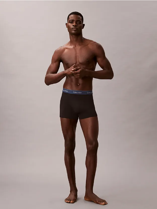 BLACK BODIES W/ TAHITI TURQUOISE/DA طقم سراويل داخلية Icon Cotton Stretch من 3 قطع