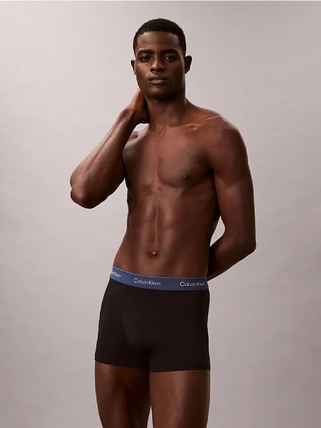 BLACK BODIES W/ TAHITI TURQUOISE/DA طقم سراويل داخلية Icon Cotton Stretch من 3 قطع