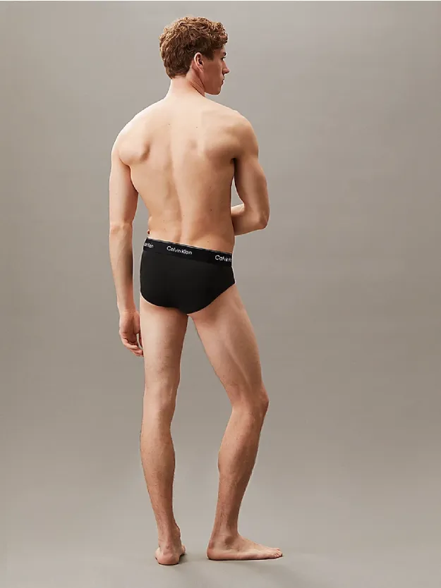 BLACK W/ DTM WB طقم سراويل داخلية Icon Cotton Stretch من 3 قطع