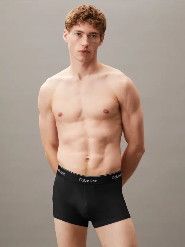 BLACK W/ BLACK WB 3 Pack Trunks - Icon Cotton Stretch