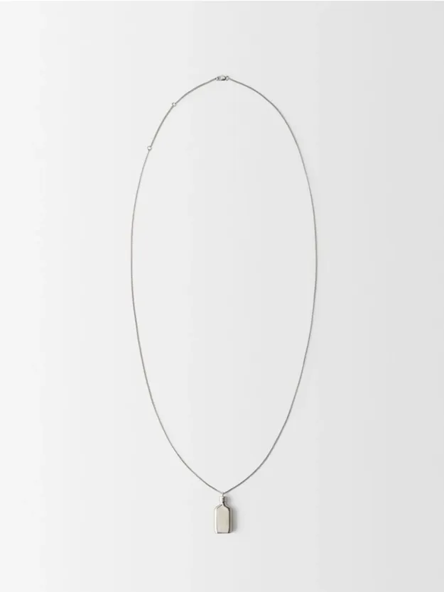 GREY CK One Charm Necklace