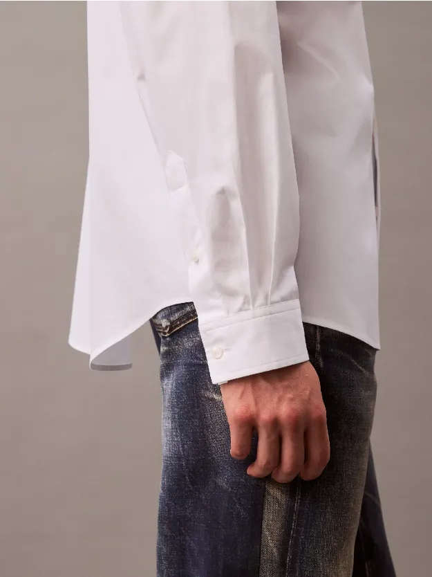 BRILLIANT WHITE Classic Cotton Button-Down Shirt