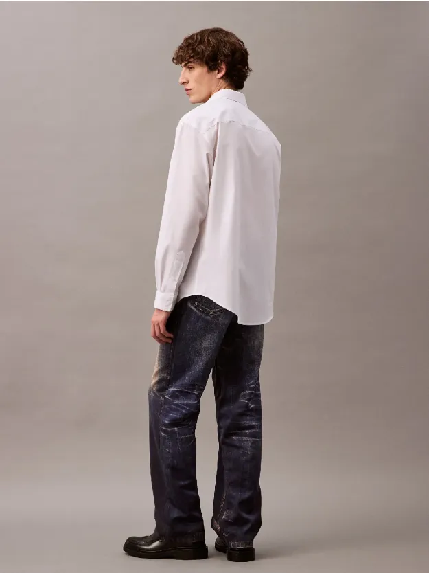 BRILLIANT WHITE Classic Cotton Button-Down Shirt