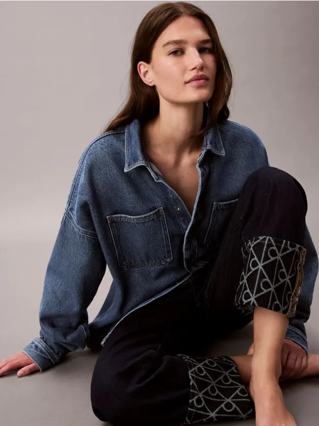 CK INDIGO JACQUARD Relaxed Jeans