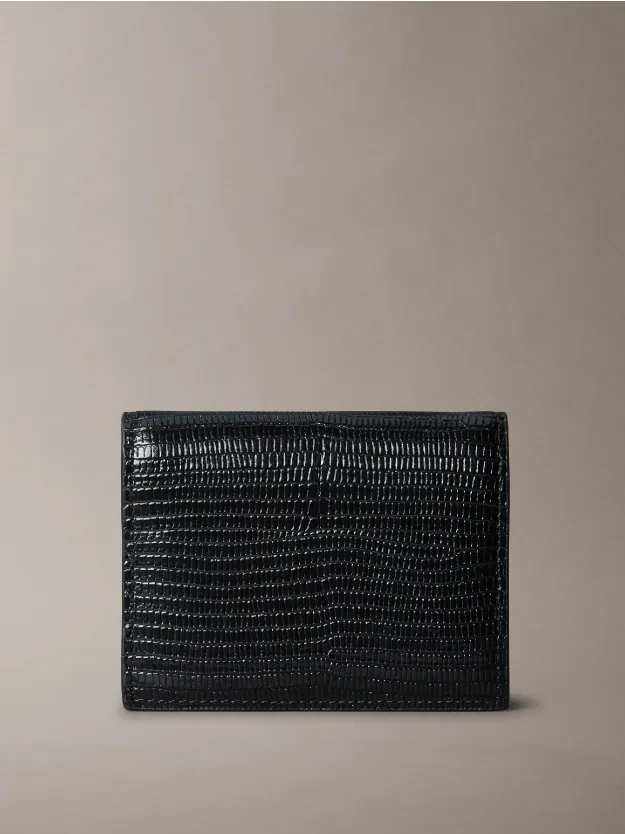 Black حامل بطاقات من الجلد