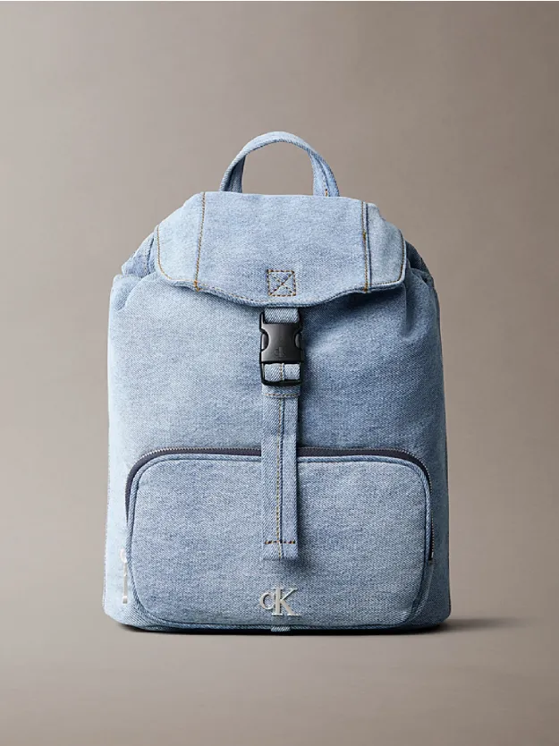 Denim شنطة ظهر صغيرة من الجينز