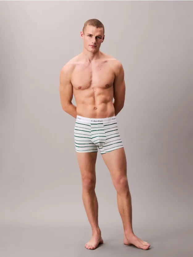 Turf/Logo Split Stripe+Srout Green/ 3 Pack Trunks - Icon Cotton Stretch