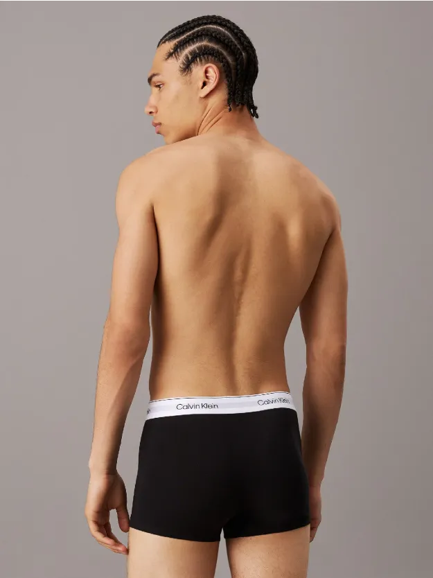 Black 3 Pack Trunks - Icon Cotton Stretch