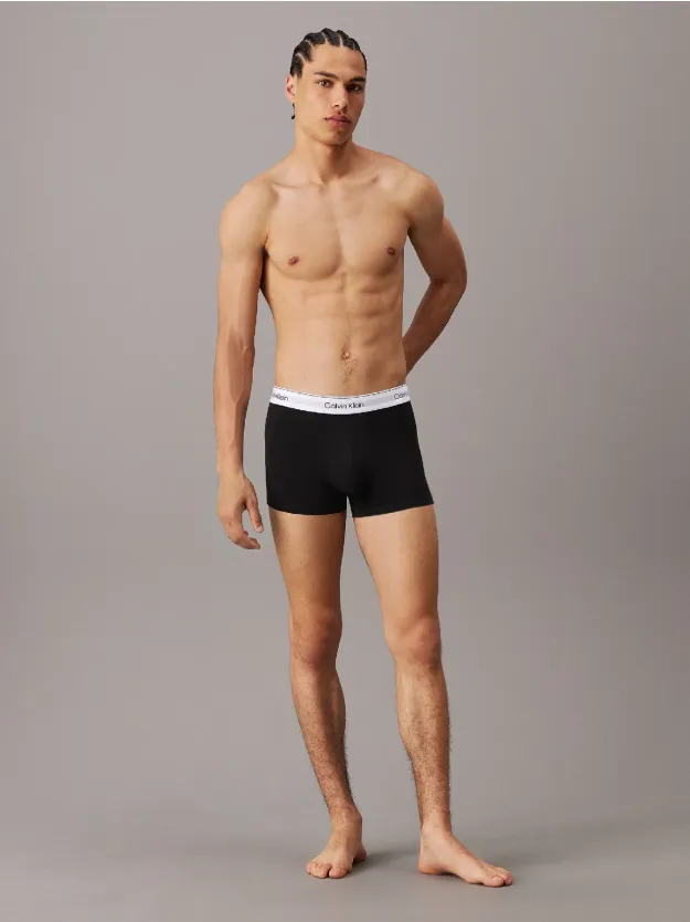 Black 3 Pack Trunks - Icon Cotton Stretch