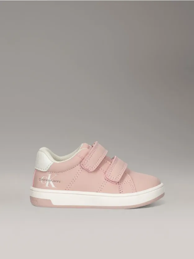 PINK/IVORY Toddlers and Kids Velcro Trainers