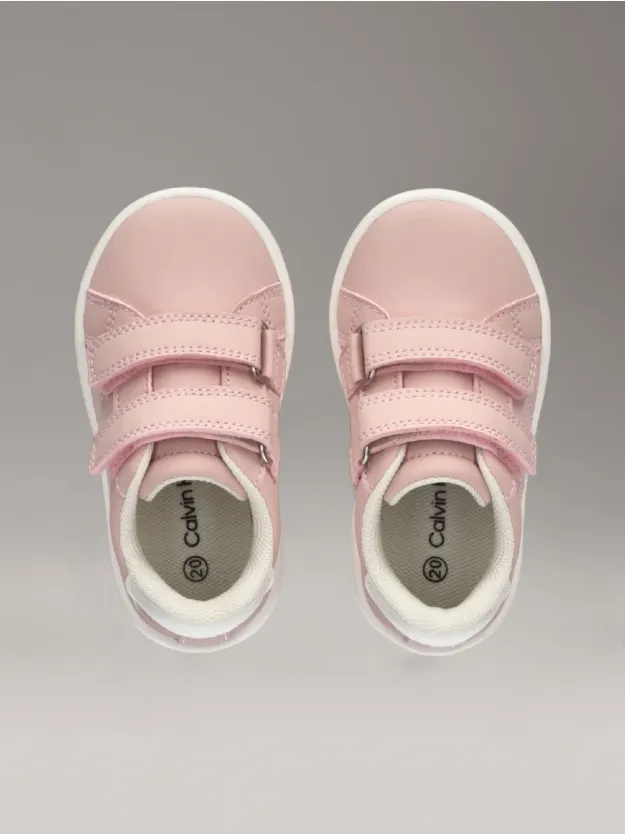 PINK/IVORY Toddlers and Kids Velcro Trainers