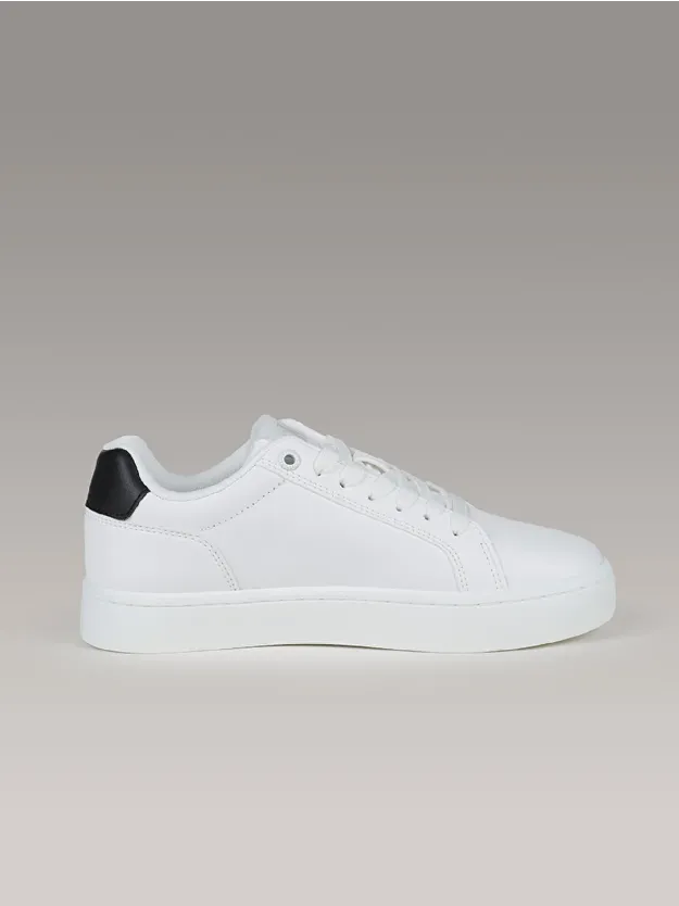 Bright White/Black Classic Leather Trainers