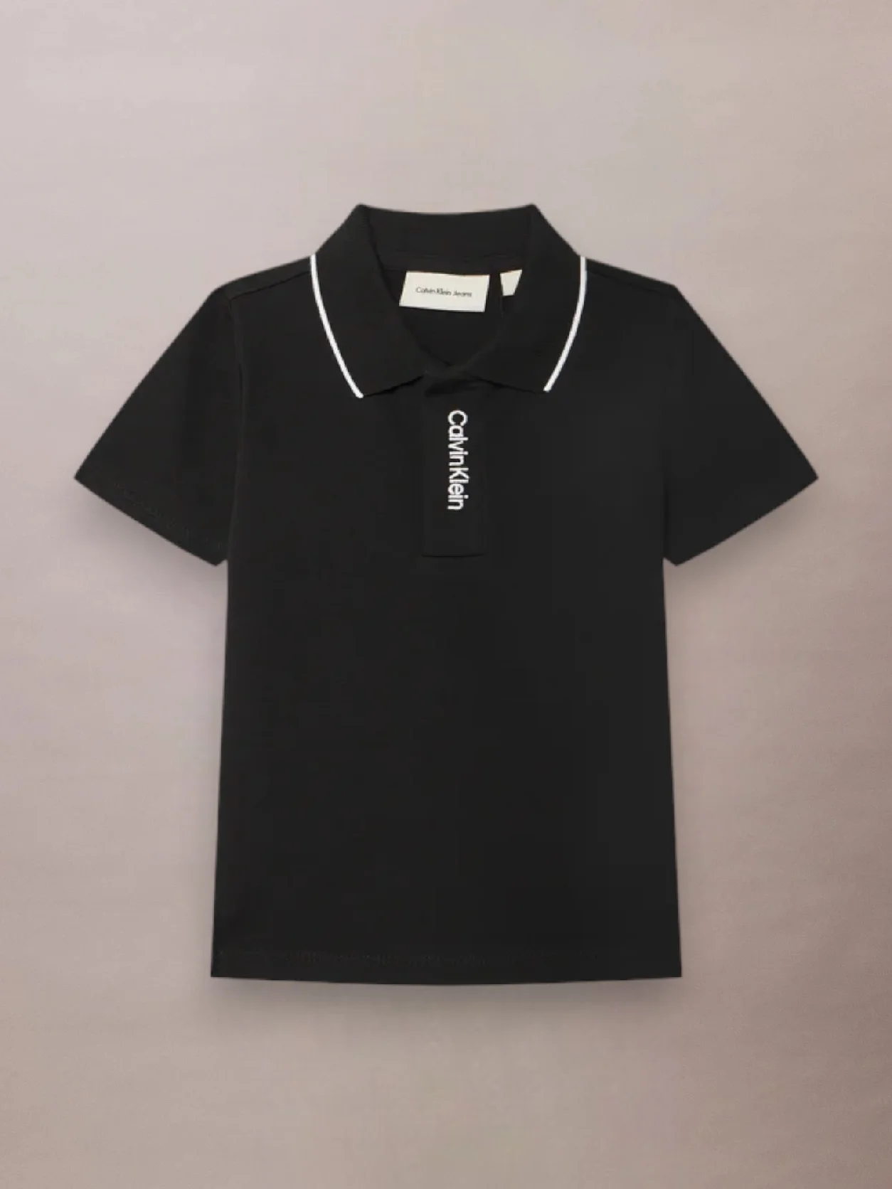 Ck Black بولوشيرت من قماش بيكيه