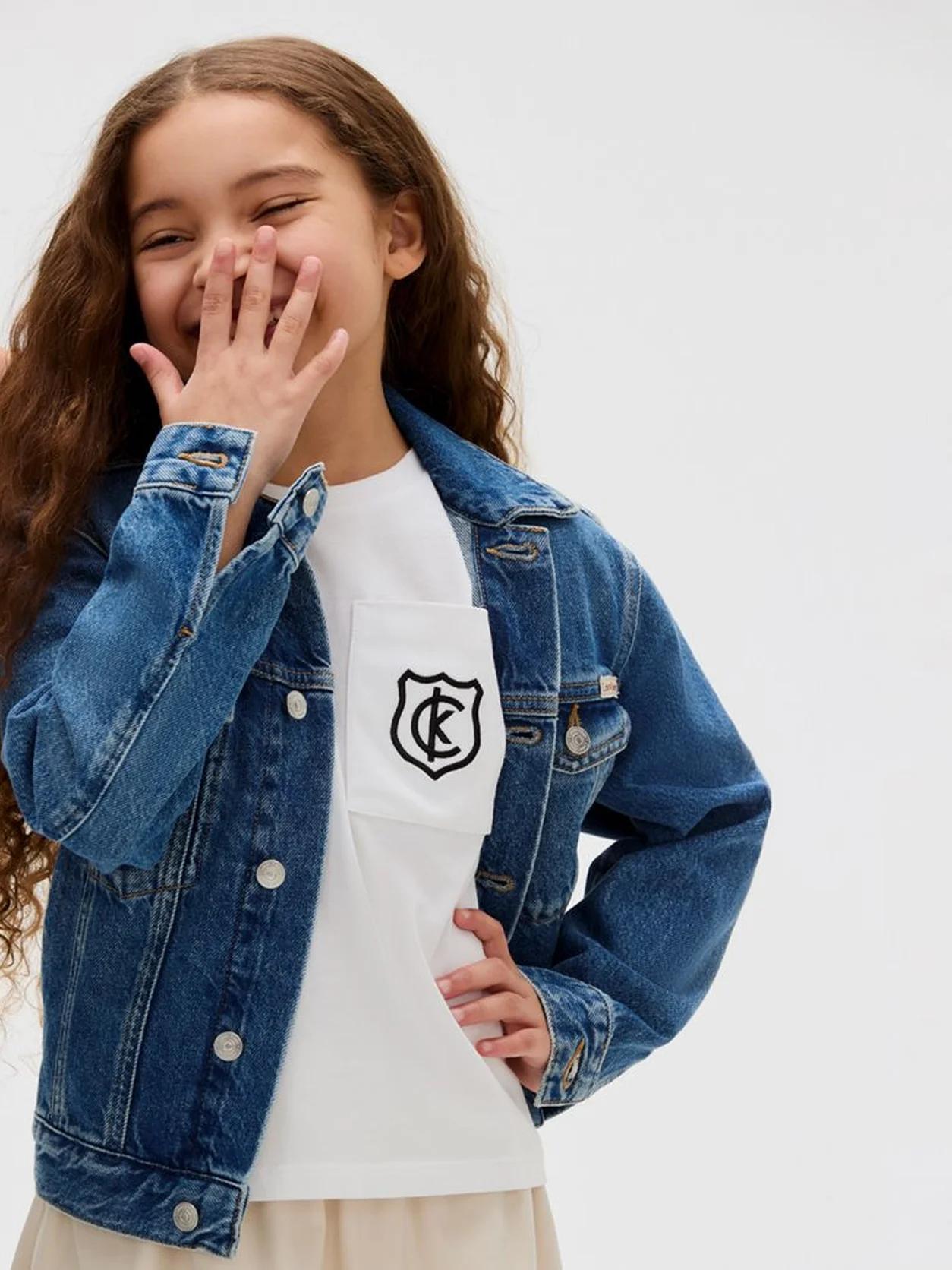 Bright White تيشرت واسع بجيب