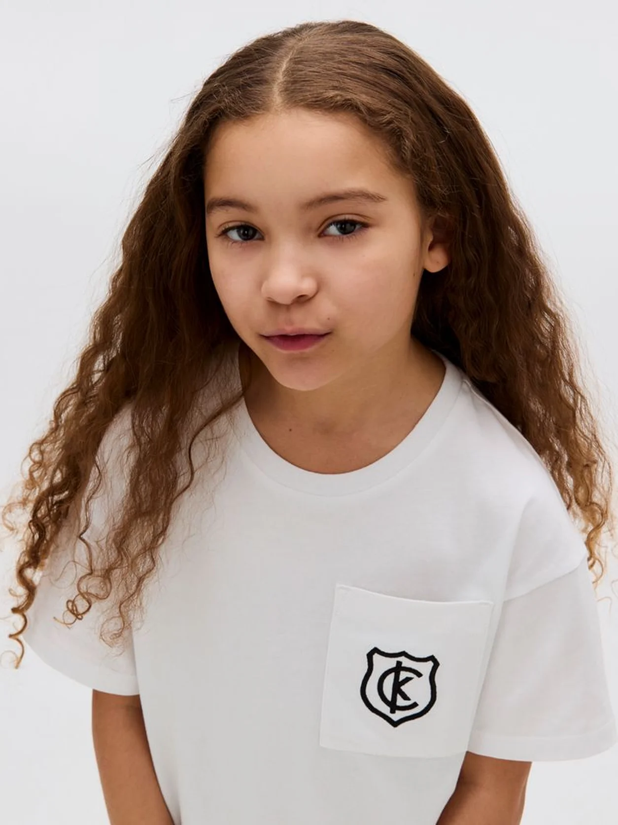 Bright White تيشرت واسع بجيب