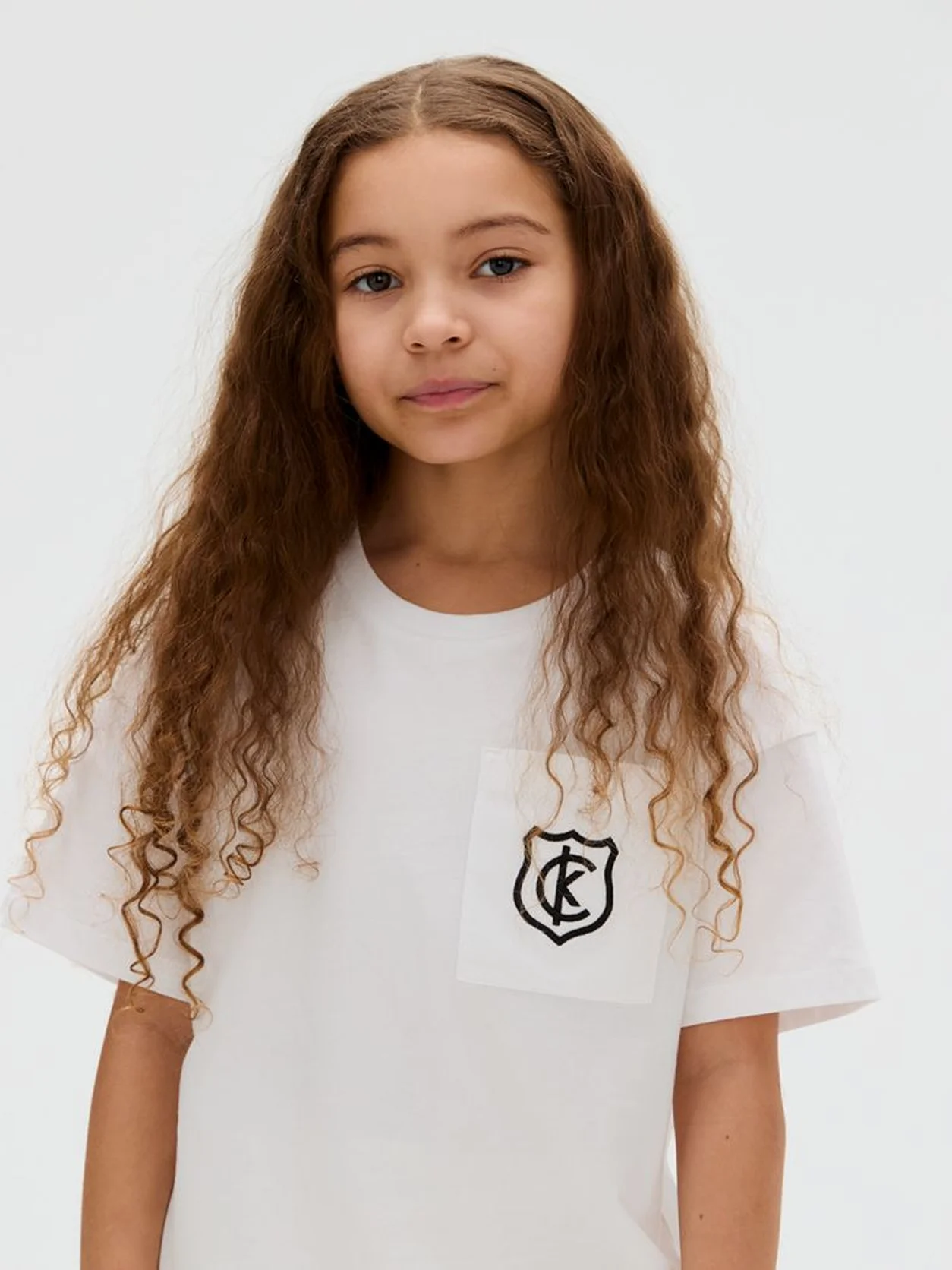 Bright White تيشرت واسع بجيب