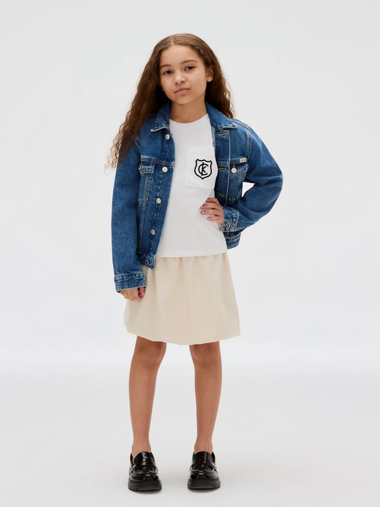 Bright White تيشرت واسع بجيب