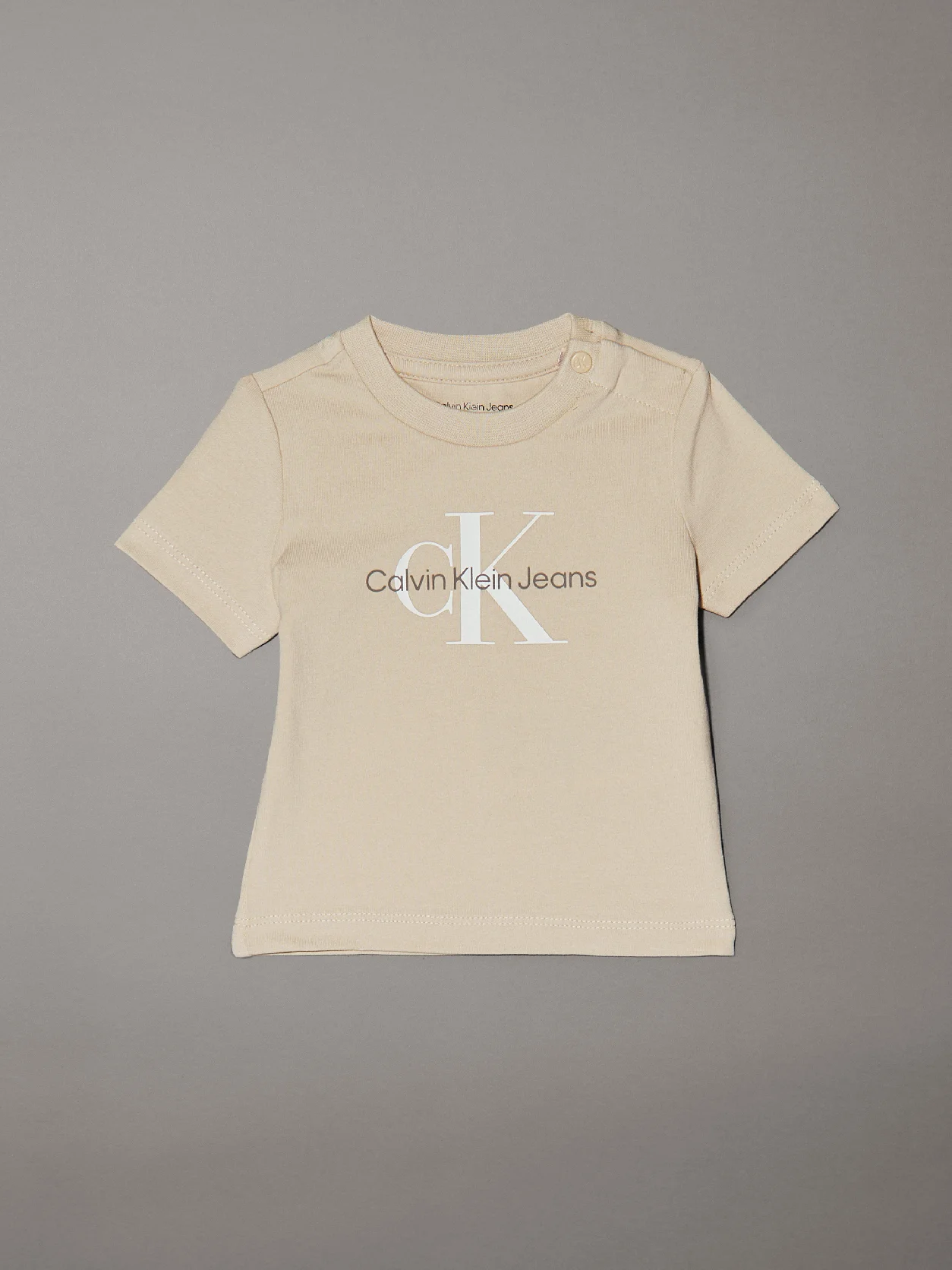 Oyster Gray تيشيرت بشعار لحديثي الولادة