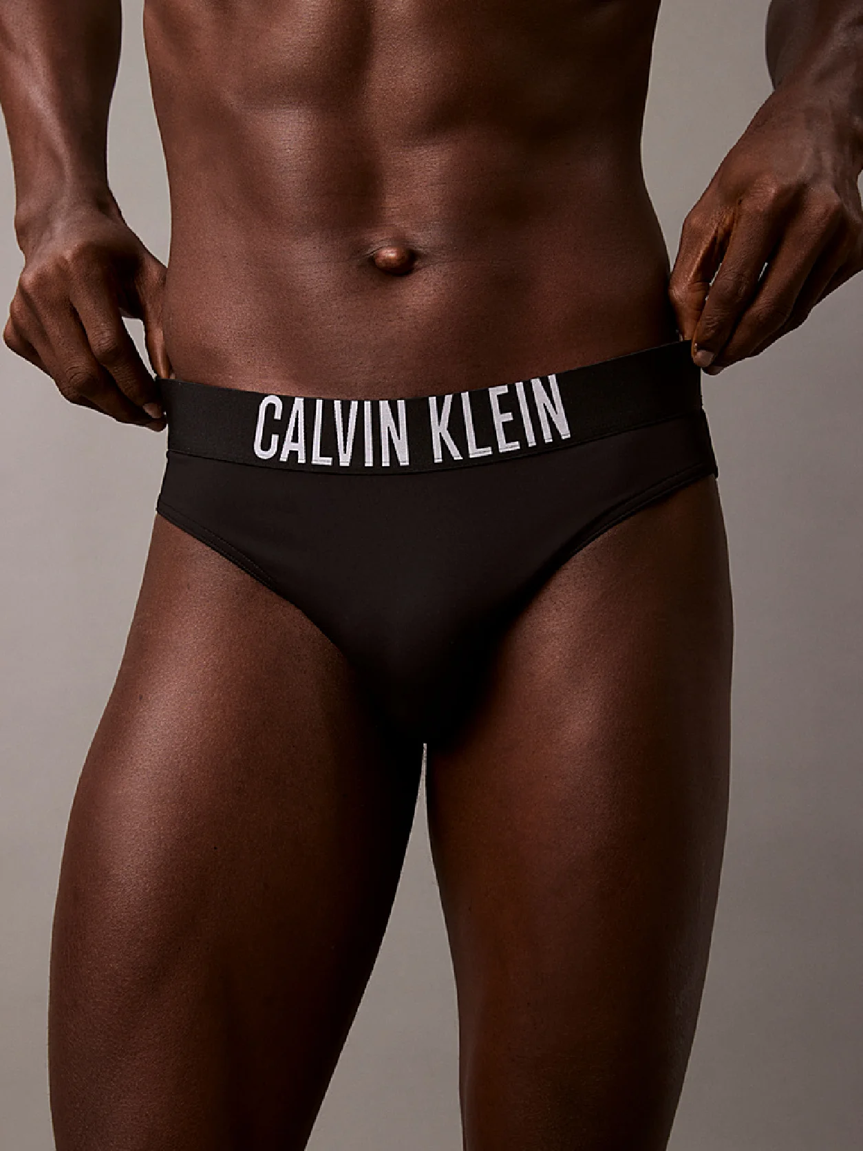 Pvh Black Logo Waistband Swim Briefs - Intense Power