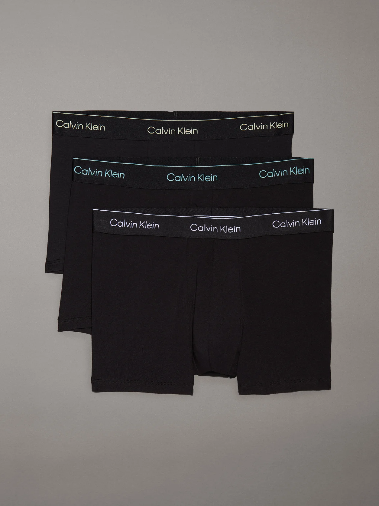 B- WHITE, BEAU BLUE, LEAFY FUN LGS 3 Pack Trunks - Icon Cotton Stretch