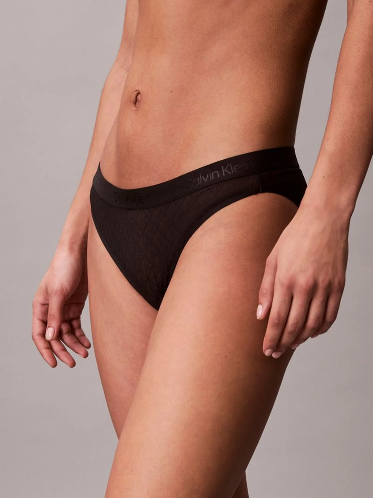 Black Bikini Briefs - Icon Logo Lace