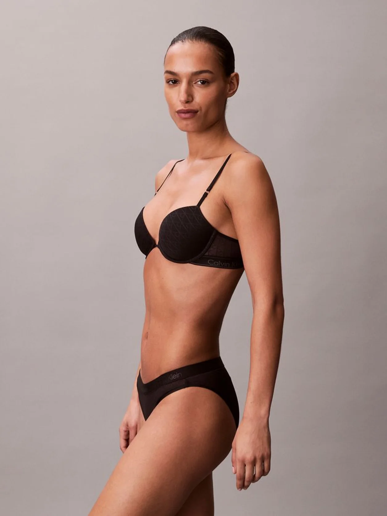 Black Bikini Briefs - Icon Logo Lace