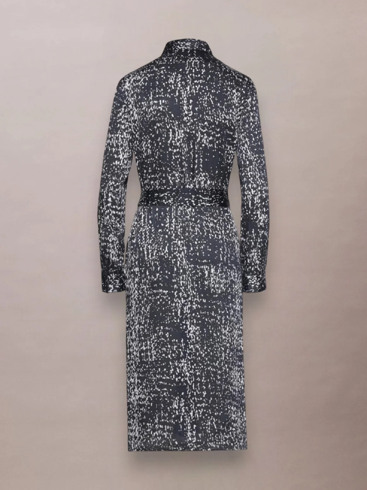 Inkwell فستان قميص مطبوع ساتان