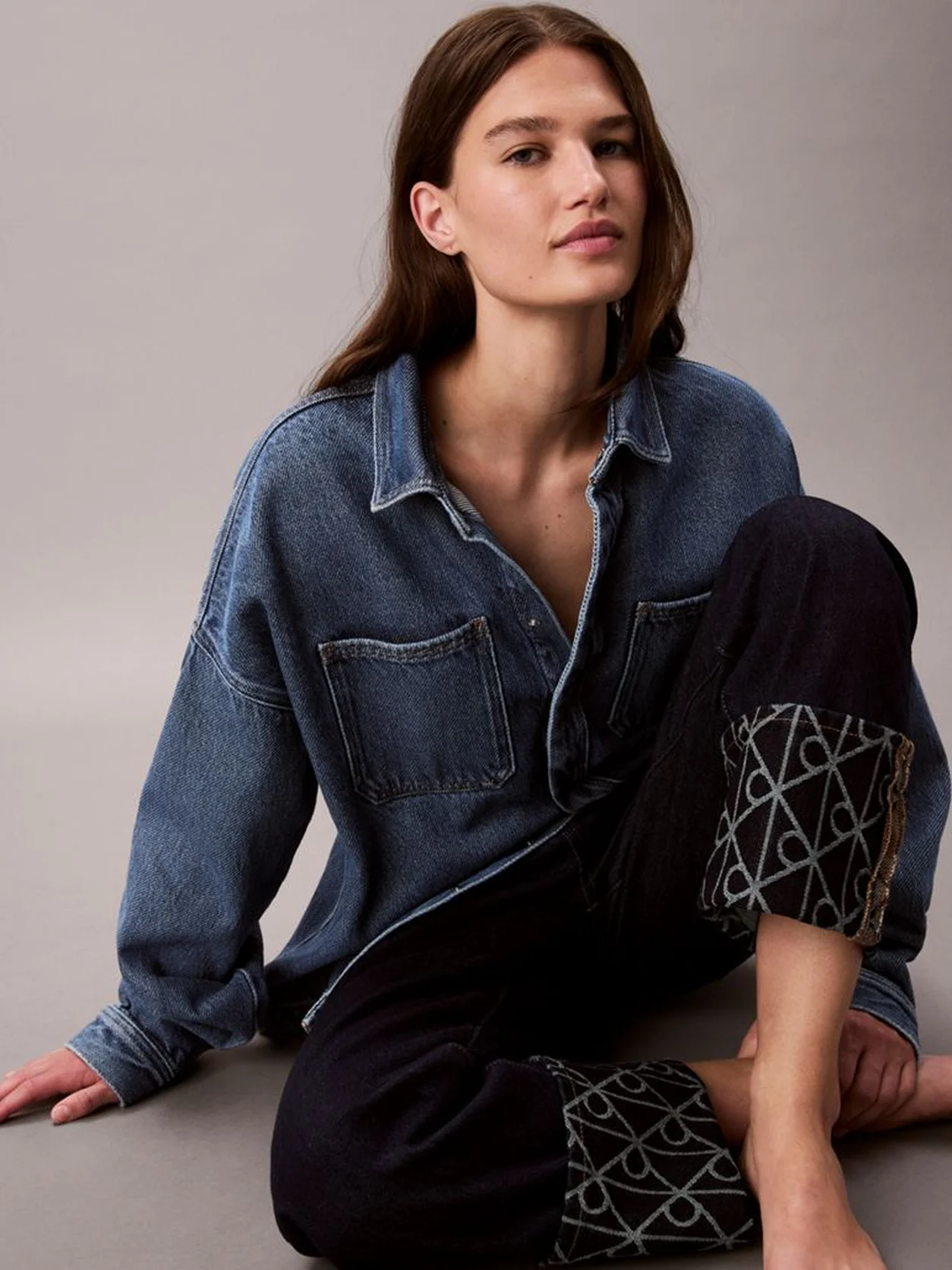 CK INDIGO JACQUARD Relaxed Jeans