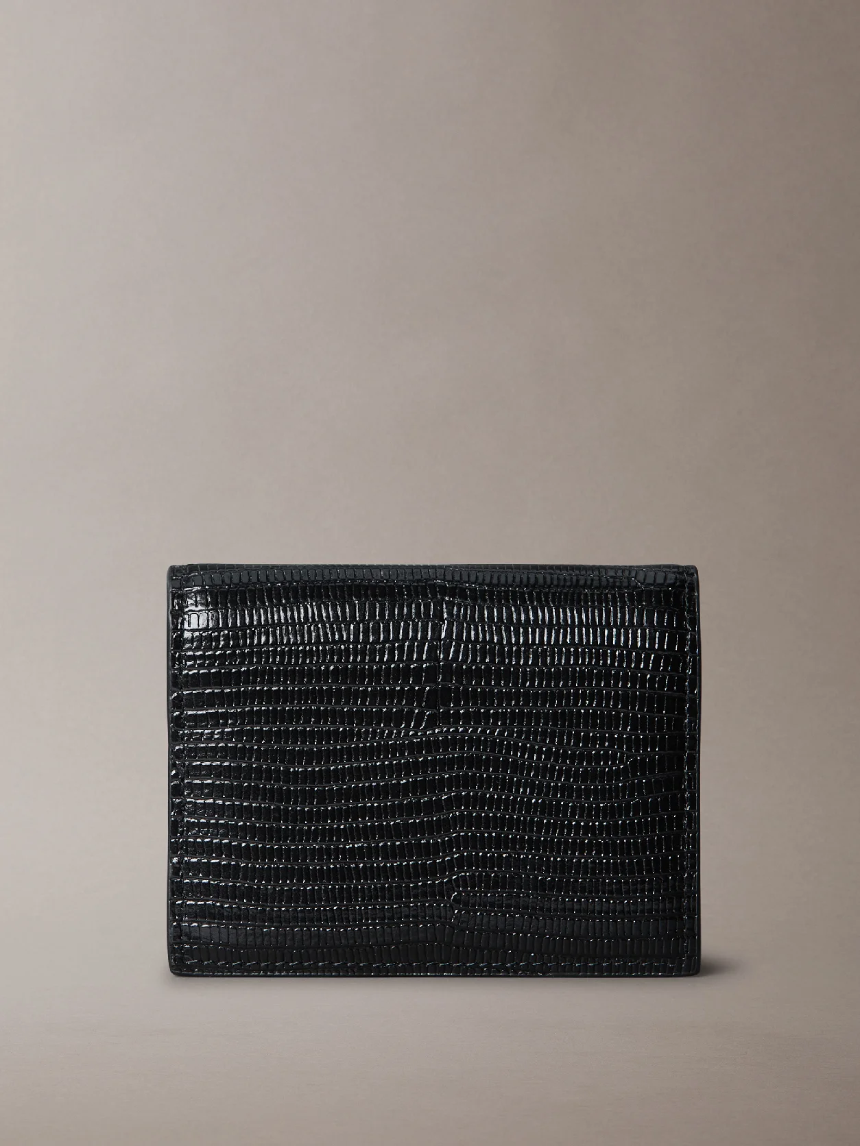 Black حامل بطاقات من الجلد