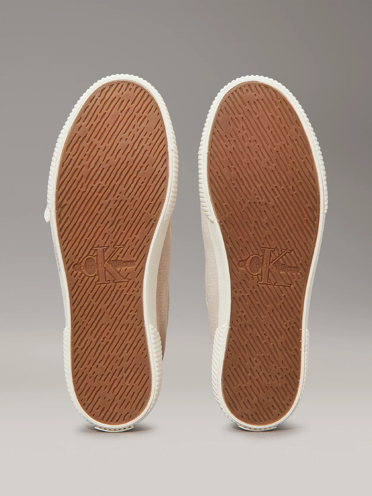 Eggshell Canvas Low Profile Trainers
